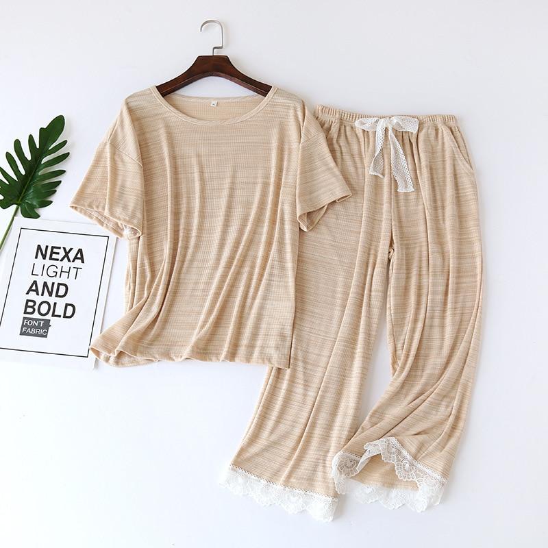 Bas De Pyjama Femme Court Pantacourt Été Avec Poches S-XXL - Confort Doux Et Ample