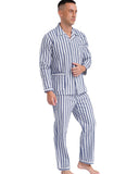 PYJAMA HOMME <br> RAYÉ BLEU ET BLANC