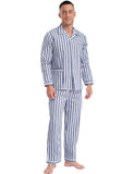PYJAMA HOMME <br> RAYÉ BLEU ET BLANC